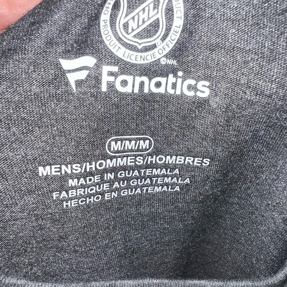 NWT Fanatics Men's Sz M Black & Gold On Gray Boston Bruins NHL Tee Shirt - Picture 6 of 6